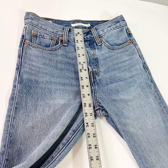 Levi's Premium Skinny Jeans Women's 24 High Rise Wedgie Button Fly Frayed Hem - Picture 8 of 12